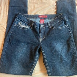 Low rise dark blue jeans/ size 13